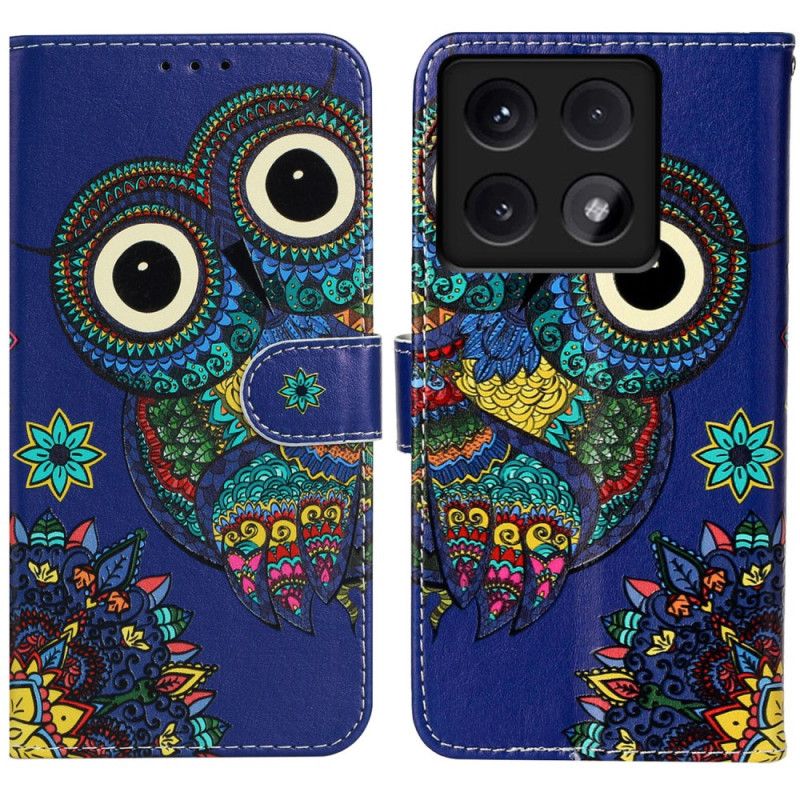 Housse Xiaomi 14T Hibou à Lanière