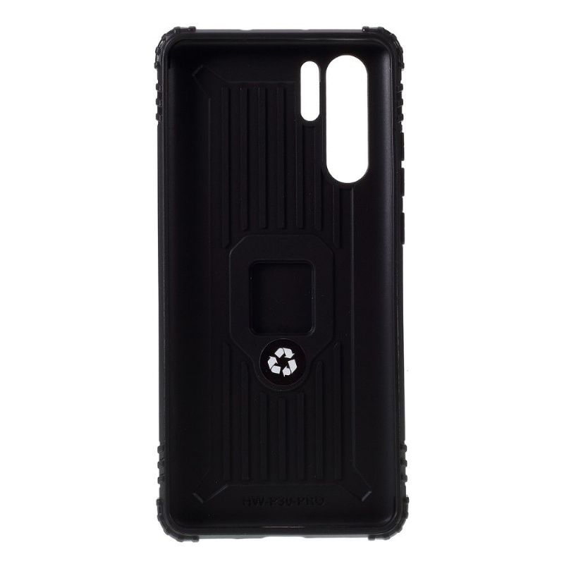 Coque Huawei P30 Pro Aspect Carbone avec Bague Support