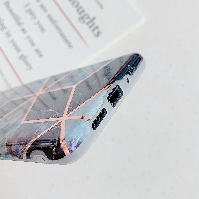 Coque Huawei P30 Pro marbre style géométrique