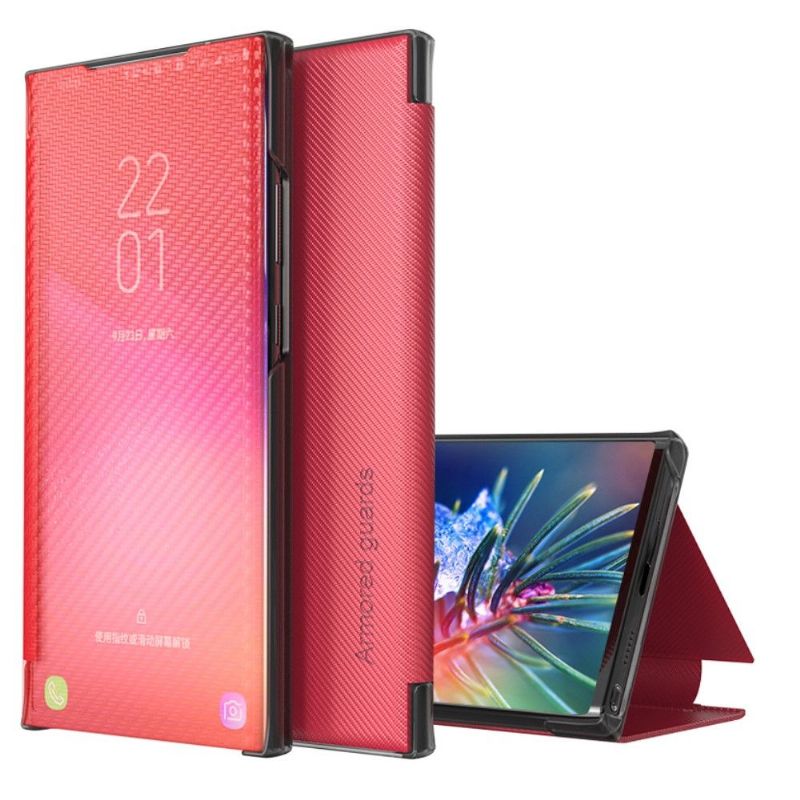 Flip cover Huawei P30 Pro Fibre de carbone