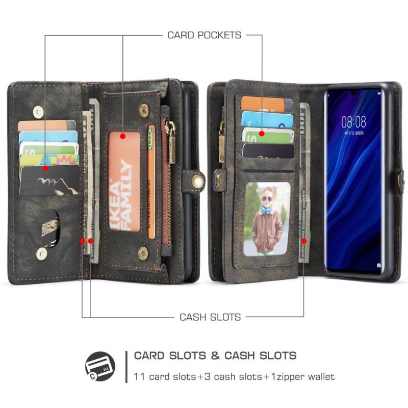 Huawei P30 Pro - Coque et étui portefeuille 2-en-1