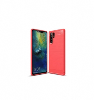 Huawei P30 Pro - Coque gel carbone brossée