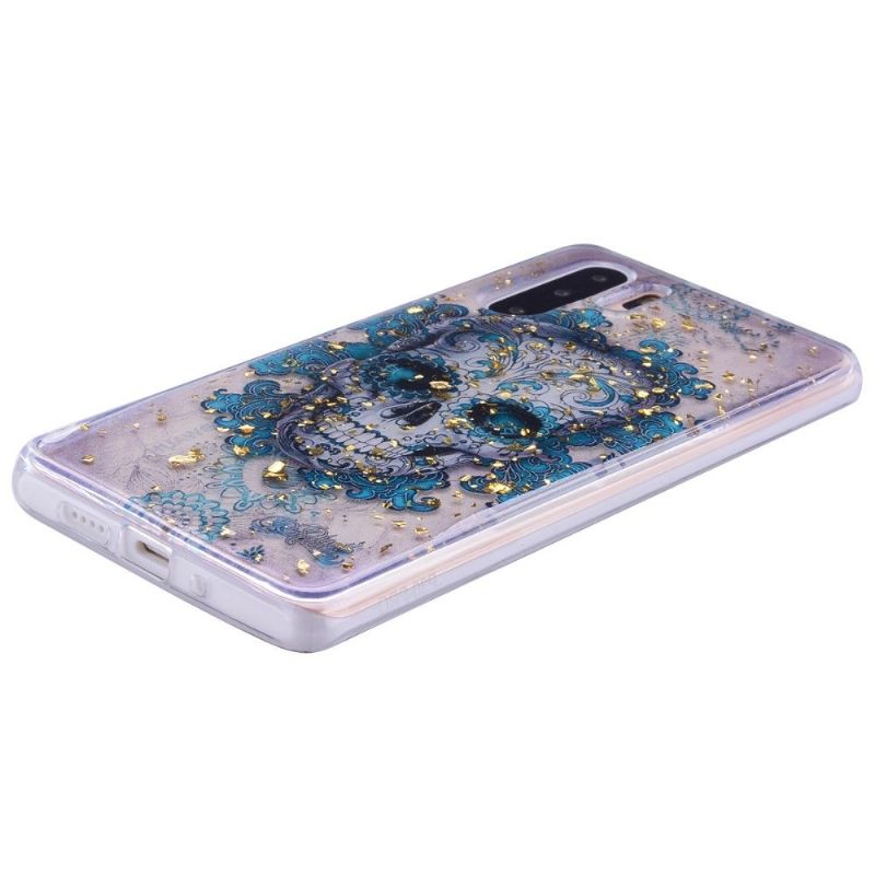 Huawei P30 Pro - Coque tête de mort fleurie