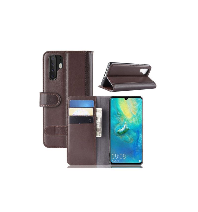 Huawei P30 Pro - Housse cuir premium porte cartes