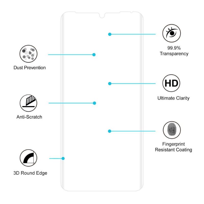 Huawei P30 Pro - Protection d’écran en verre trempé full size - Transparent