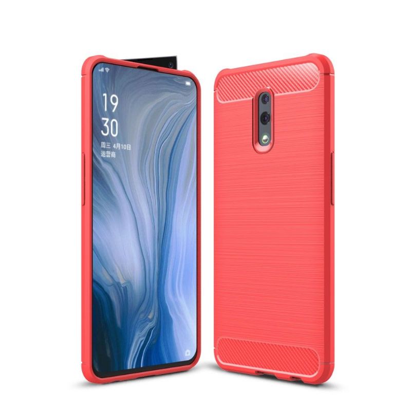 Oppo Reno - Coque gel brossé carbone