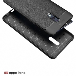 Oppo Reno - Coque gel finition simili cuir