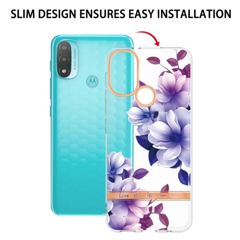 Coque Motorola Moto E20 / E30 / E40 Bégonia fleur