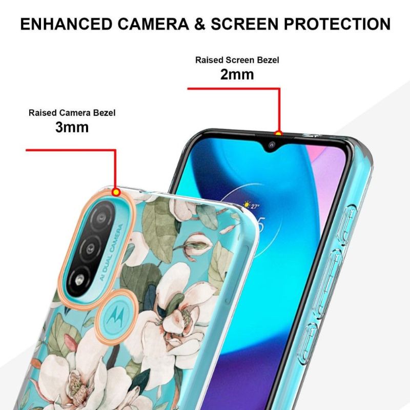 Coque Motorola Moto E20 / E30 / E40 Gardénia fleur blanche