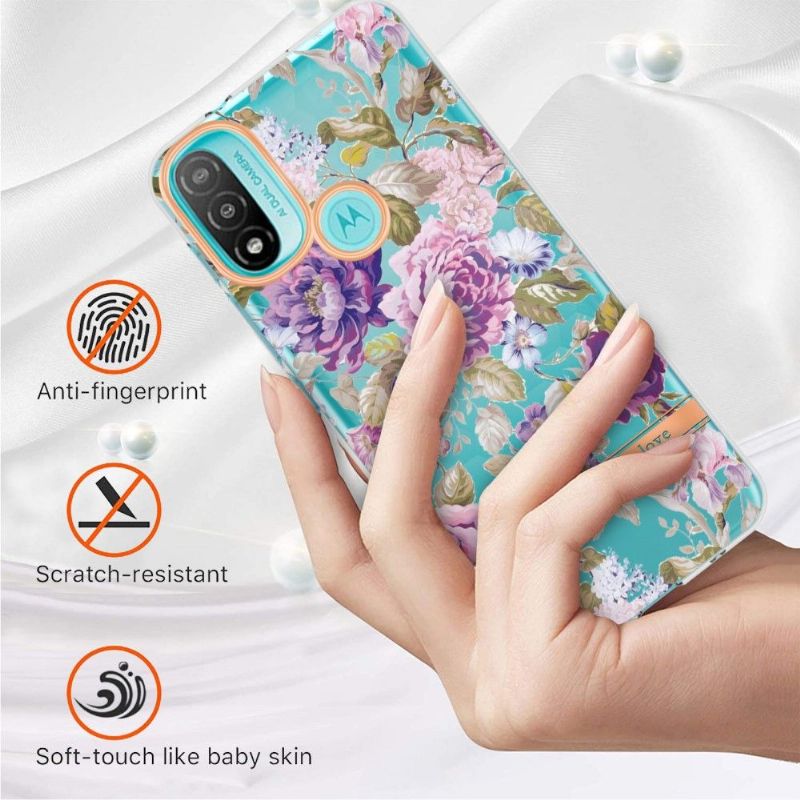 Coque Motorola Moto E20 / E30 / E40 La Pivoine violette