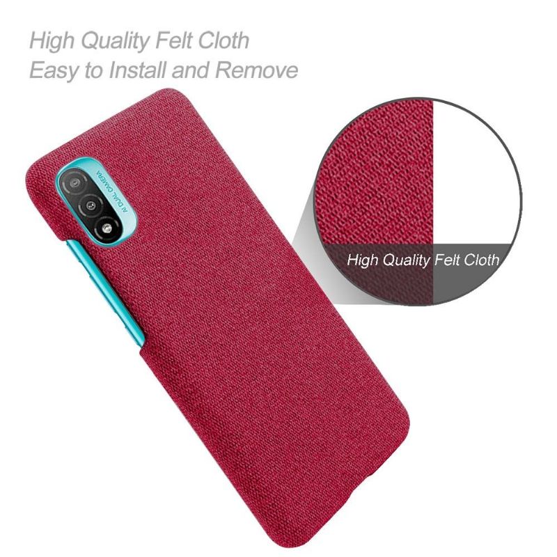 Coque Motorola Moto E20 / E30 / E40 revêtement tissu