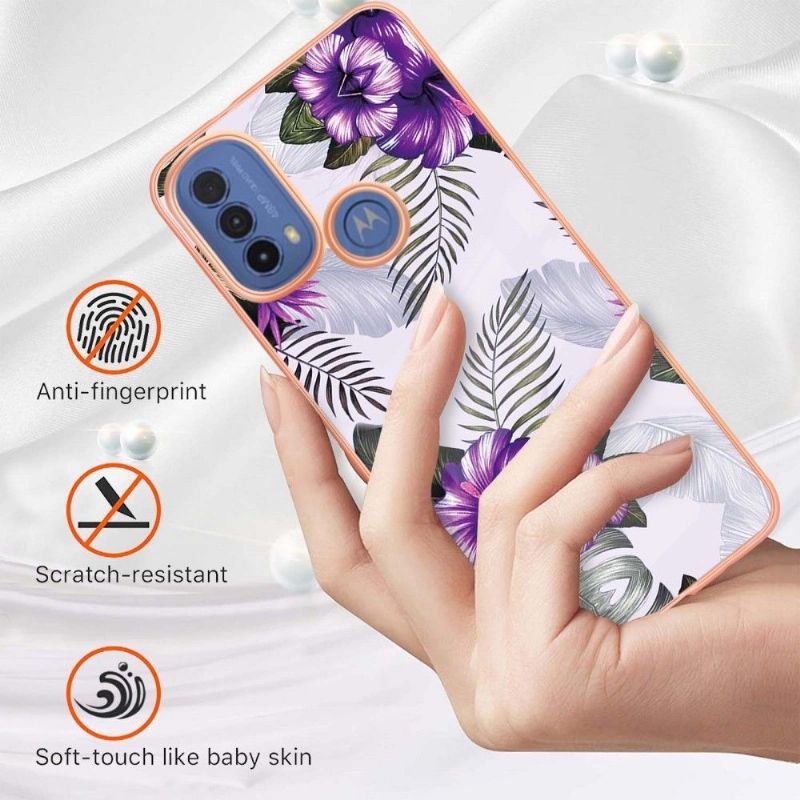 Coque Motorola Moto E40 / E30 / E20 Fleurs Exotiques