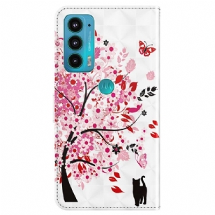 Housse Motorola Moto E20 / E30 / E40 Arbre à Fleurs