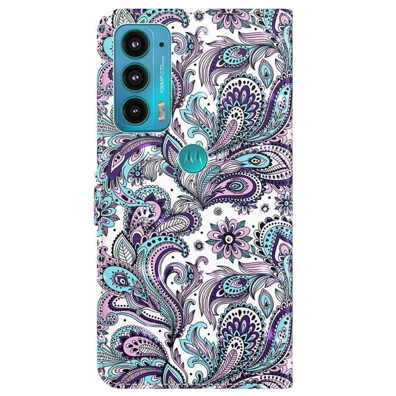 Housse Motorola Moto E20 / E30 / E40 paisley fleur