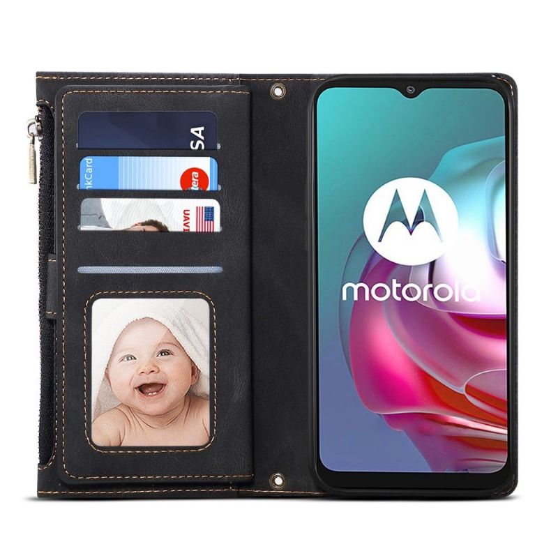 Housse Motorola Moto E20 / E30 / E40 Portefeuille Irène