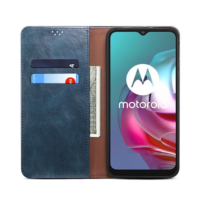 Motorola Moto E20 / E30 / E40 - Housse Ernestine coutures apparentes