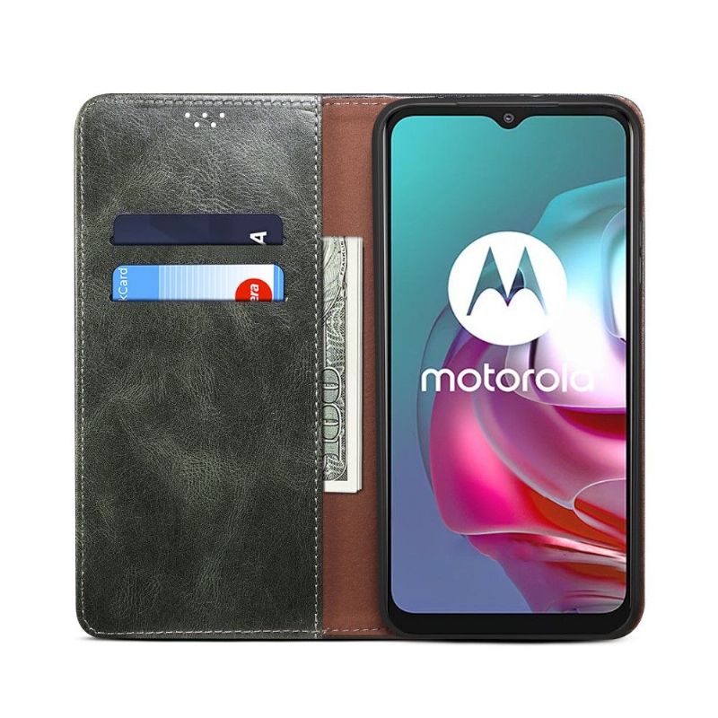 Motorola Moto E20 / E30 / E40 - Housse Ernestine coutures apparentes