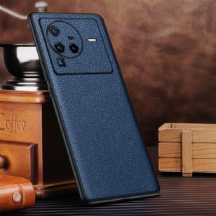 Coque Vivo X80 Pro cuir véritable grainé