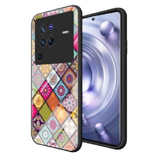 Coque Vivo X80 Pro Kaleidoscope Mandala avec support