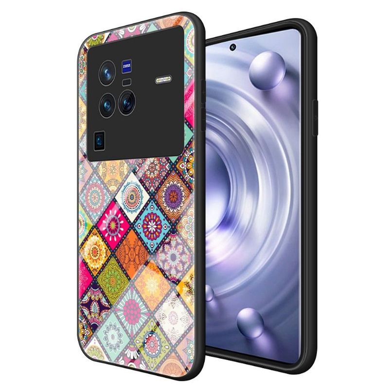 Coque Vivo X80 Pro Kaleidoscope Mandala avec support