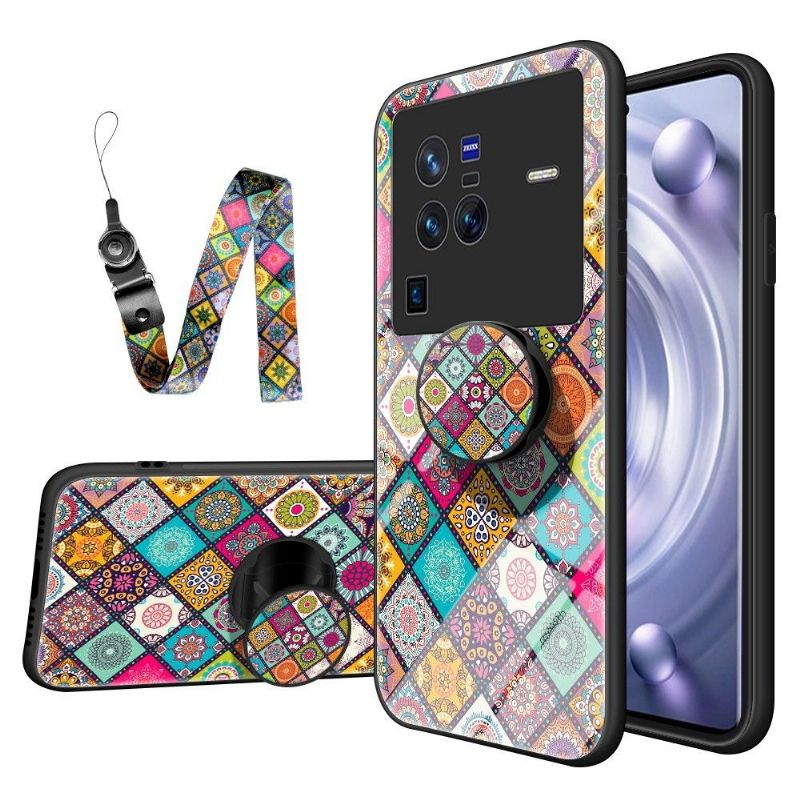 Coque Vivo X80 Pro Kaleidoscope Mandala avec support