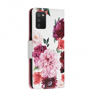 Housse Samsung Galaxy A03s Pivoine fleur