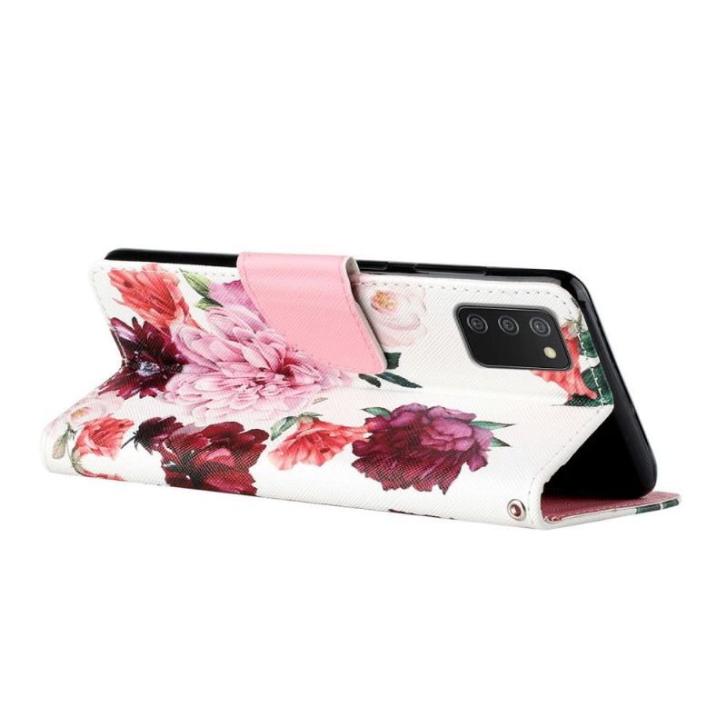 Housse Samsung Galaxy A03s Pivoine fleur