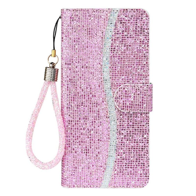 Housse Samsung Galaxy A22 4G Glitter Porte Cartes