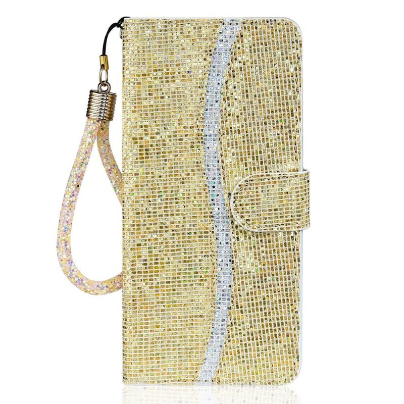 Housse Samsung Galaxy A22 4G Glitter Porte Cartes