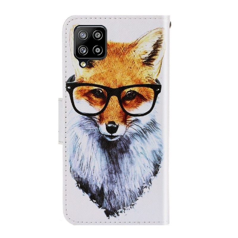 Housse Samsung Galaxy A22 4G Renard à lunettes