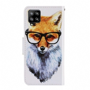 Housse Samsung Galaxy A22 4G Renard à lunettes