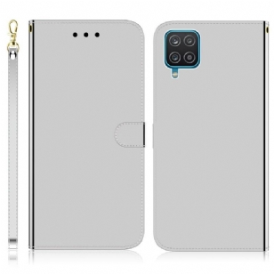 Housse Samsung Galaxy A22 4G simili cuir effet miroir