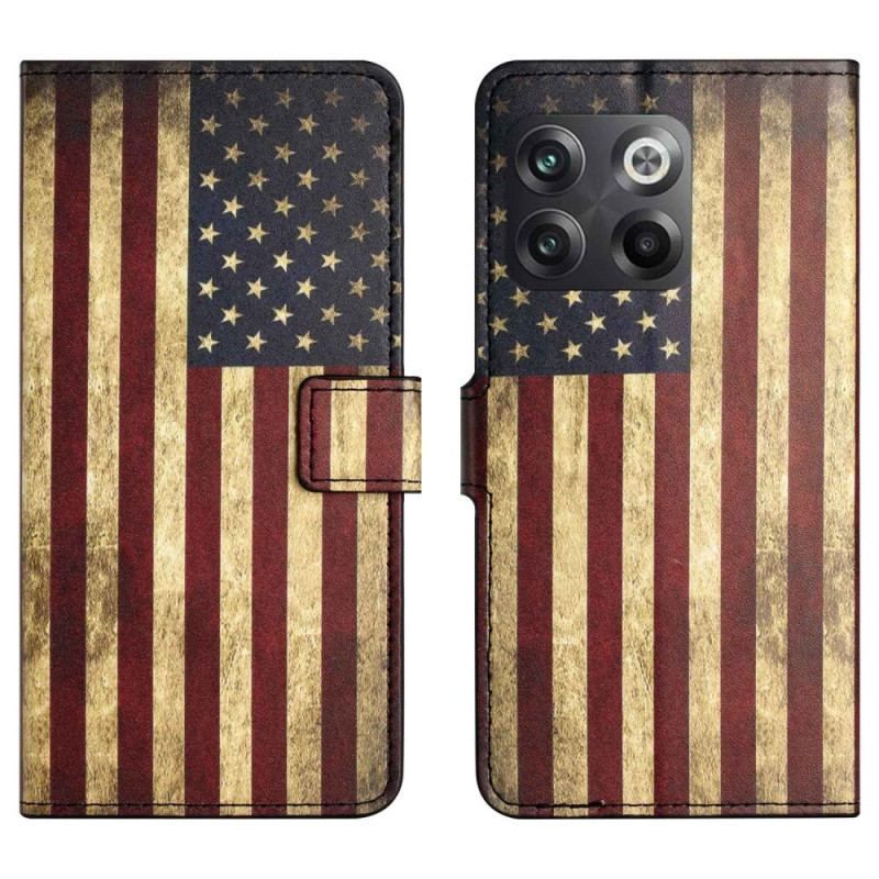 Housse OnePlus 10T 5G Drapeau Américain Vintage