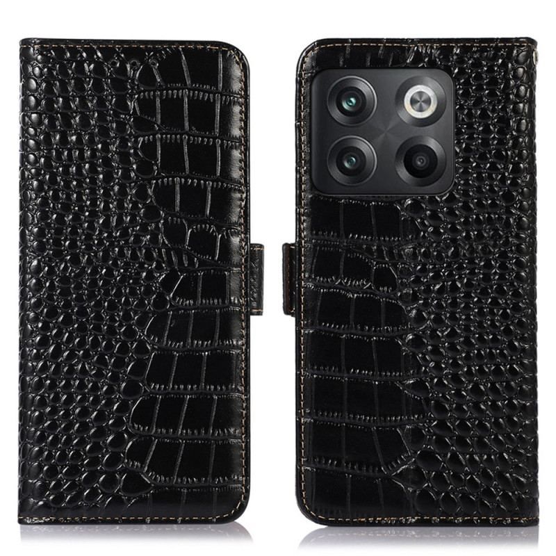 Housse OnePlus 10T 5G Style Crocodile RFID