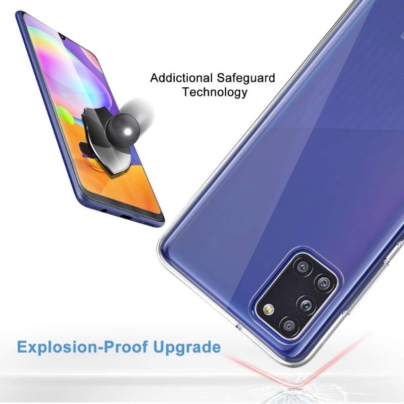 Coque + film protecteur en verre trempé pour Samsung Galaxy A31