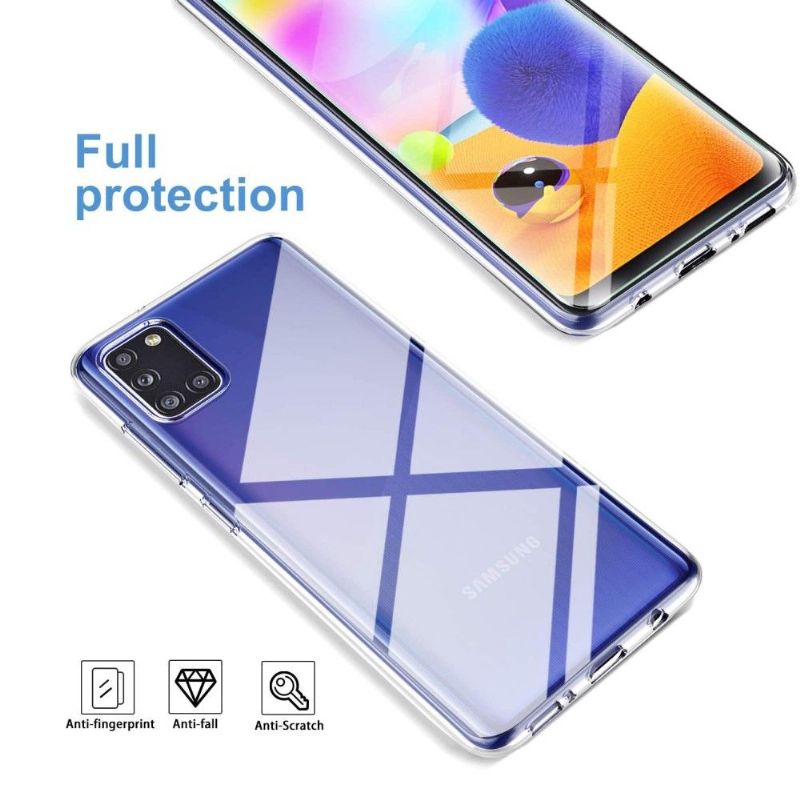 Coque + film protecteur en verre trempé pour Samsung Galaxy A31