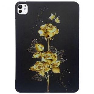 Coque iPad Pro 13 (2024) Roses Dorées