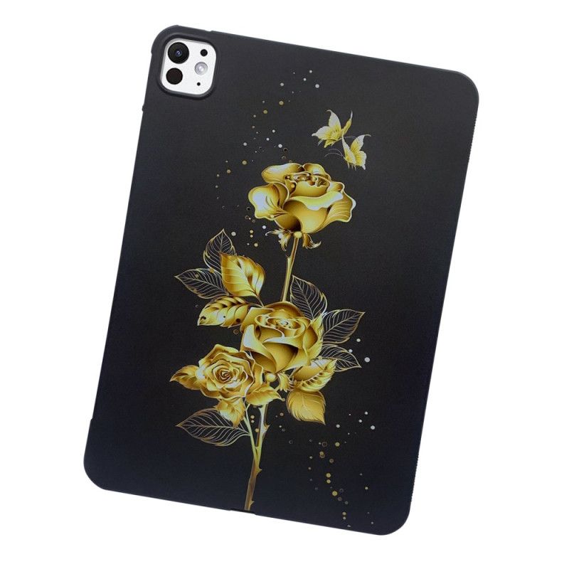 Coque iPad Pro 13 (2024) Roses Dorées