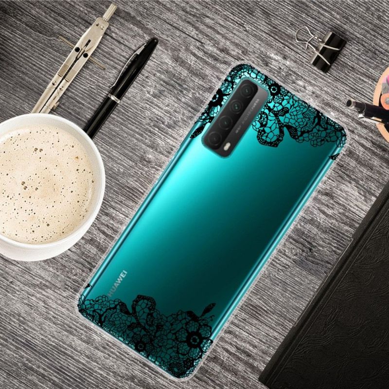 Coque Huawei P Smart 2021 fleur dentelle