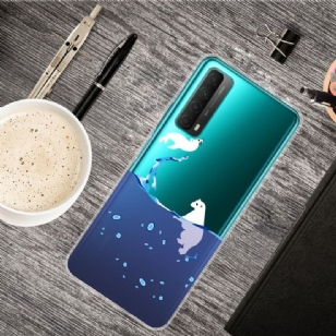 Coque Huawei P Smart 2021 phoque et ours blanc