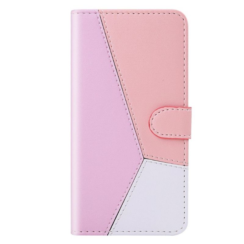 Housse Huawei P Smart 2021 Simili Cuir Tricolore Coutures