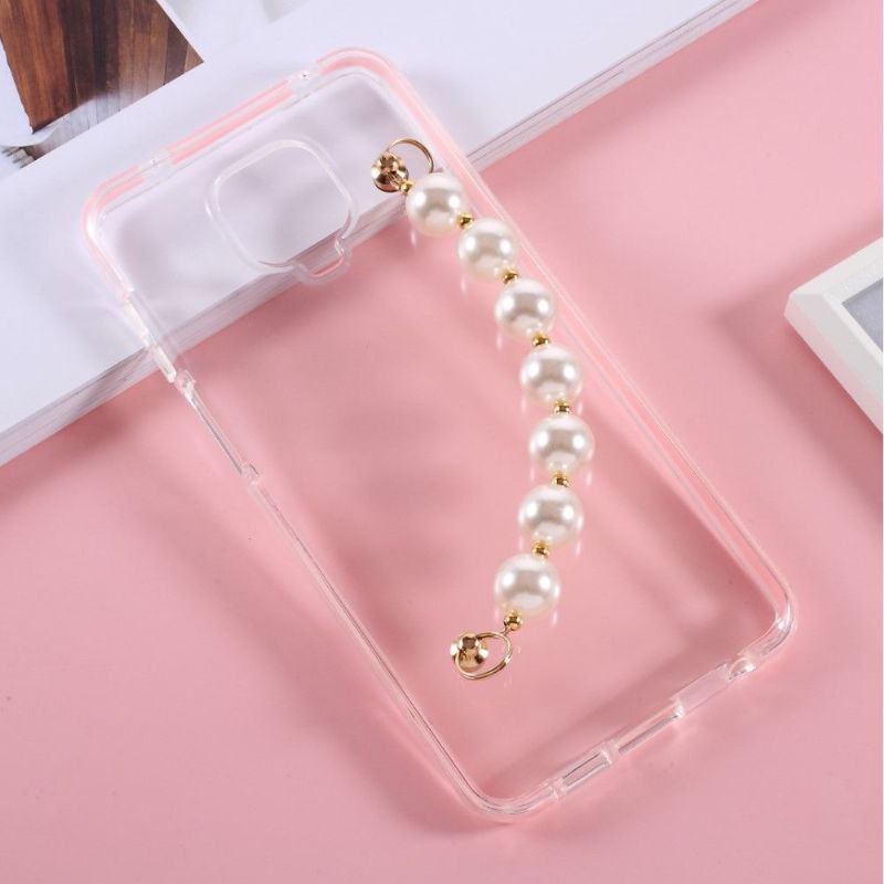 Coque Xiaomi Redmi Note 9S / Redmi Note 9 Pro Strap Perle Transparent