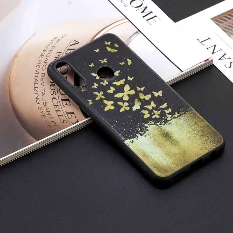 Coque Huawei Y6p papillons dorés