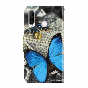 Housse Huawei Y6p Papillon Bleu