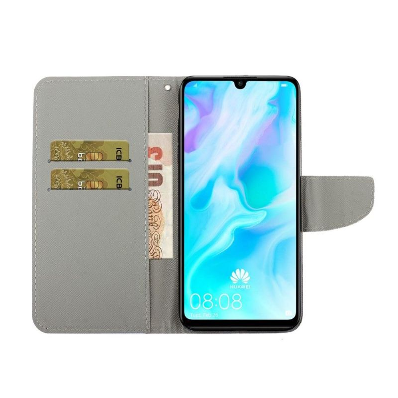 Housse Huawei Y6p Papillon Bleu