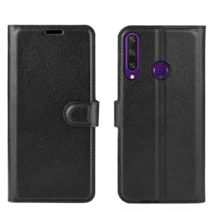 Housse Huawei Y6p portefeuille style cuir