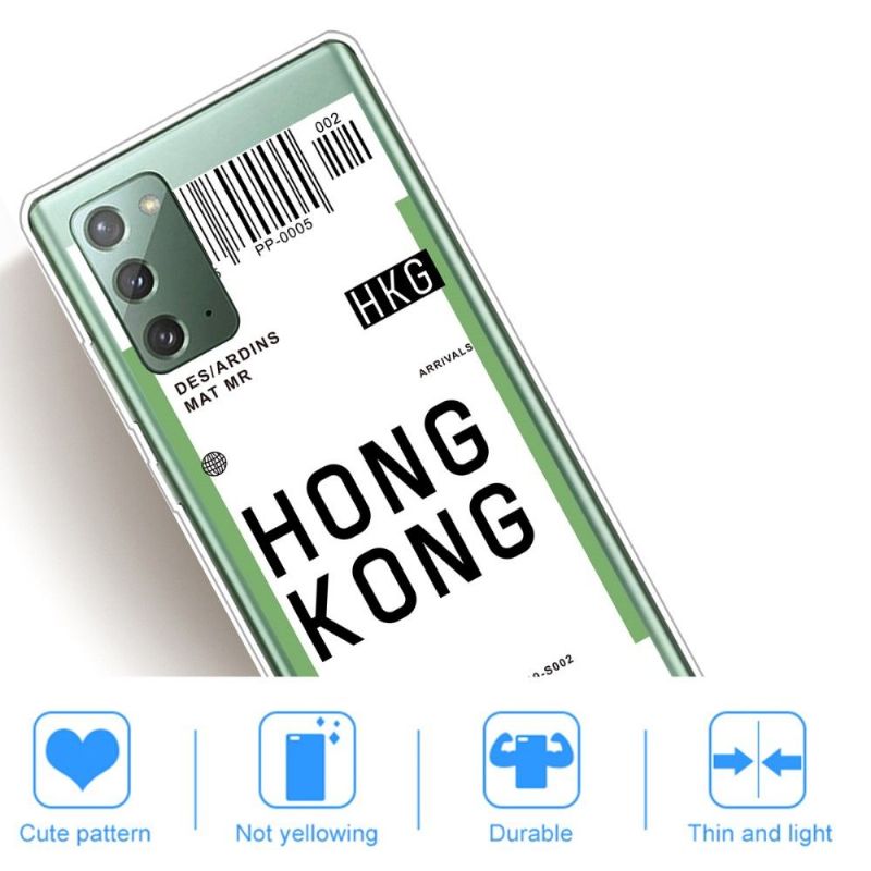 Coque Samsung Galaxy Note 20 Boarding Pass 07 HONG KONG