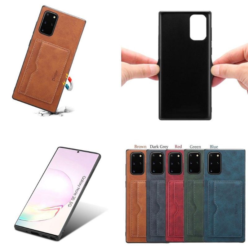 Coque Samsung Galaxy Note 20 Denior Effet Cuir Porte Cartes