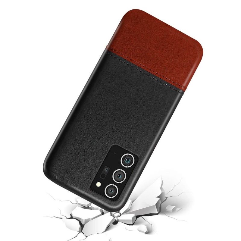 Coque Samsung Galaxy Note 20 Effet Cuir Bicolore