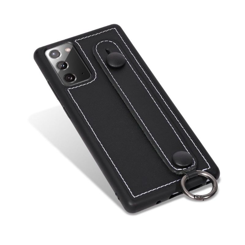 Coque Samsung Galaxy Note 20 Strap coutures simili cuir